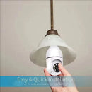 Câmera IP 4G WiFi E27 com sensor de lâmpada